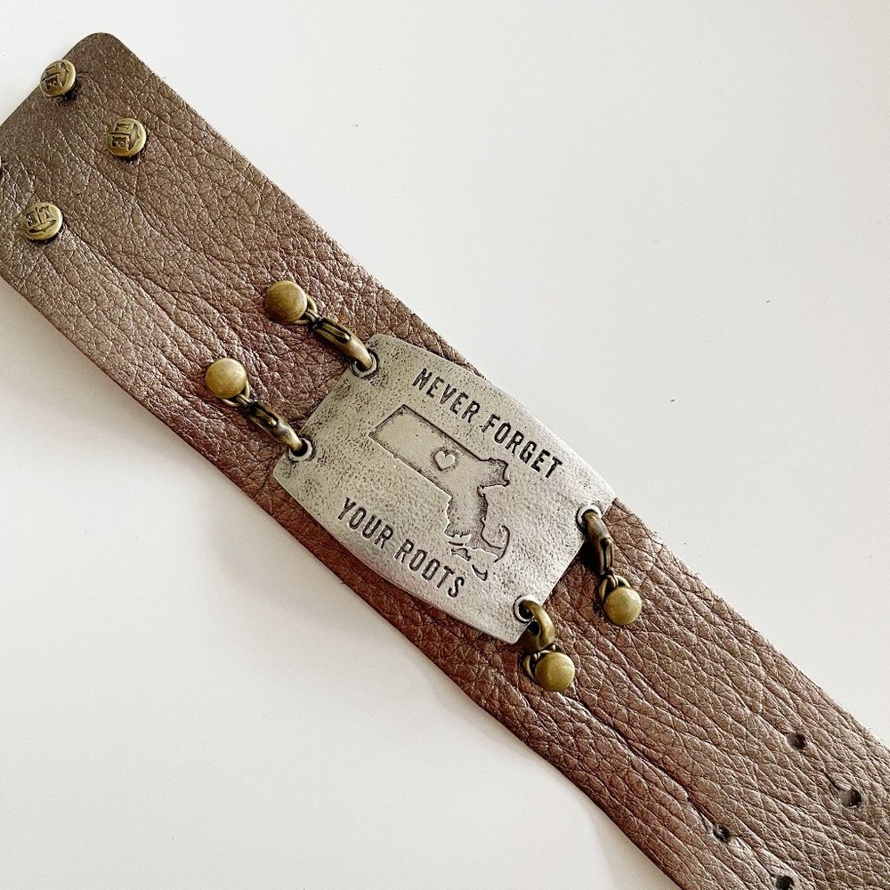Massachusetts Leather Cuff